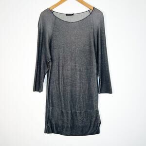 Calvin Klein Grey Long Sleeve Knit Dress